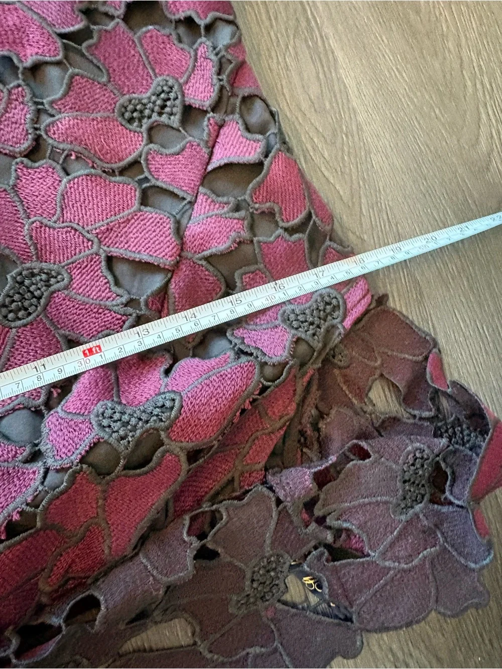 SHOSHANA midnight Off-Shoulder Burgundy Lace Midi Dress